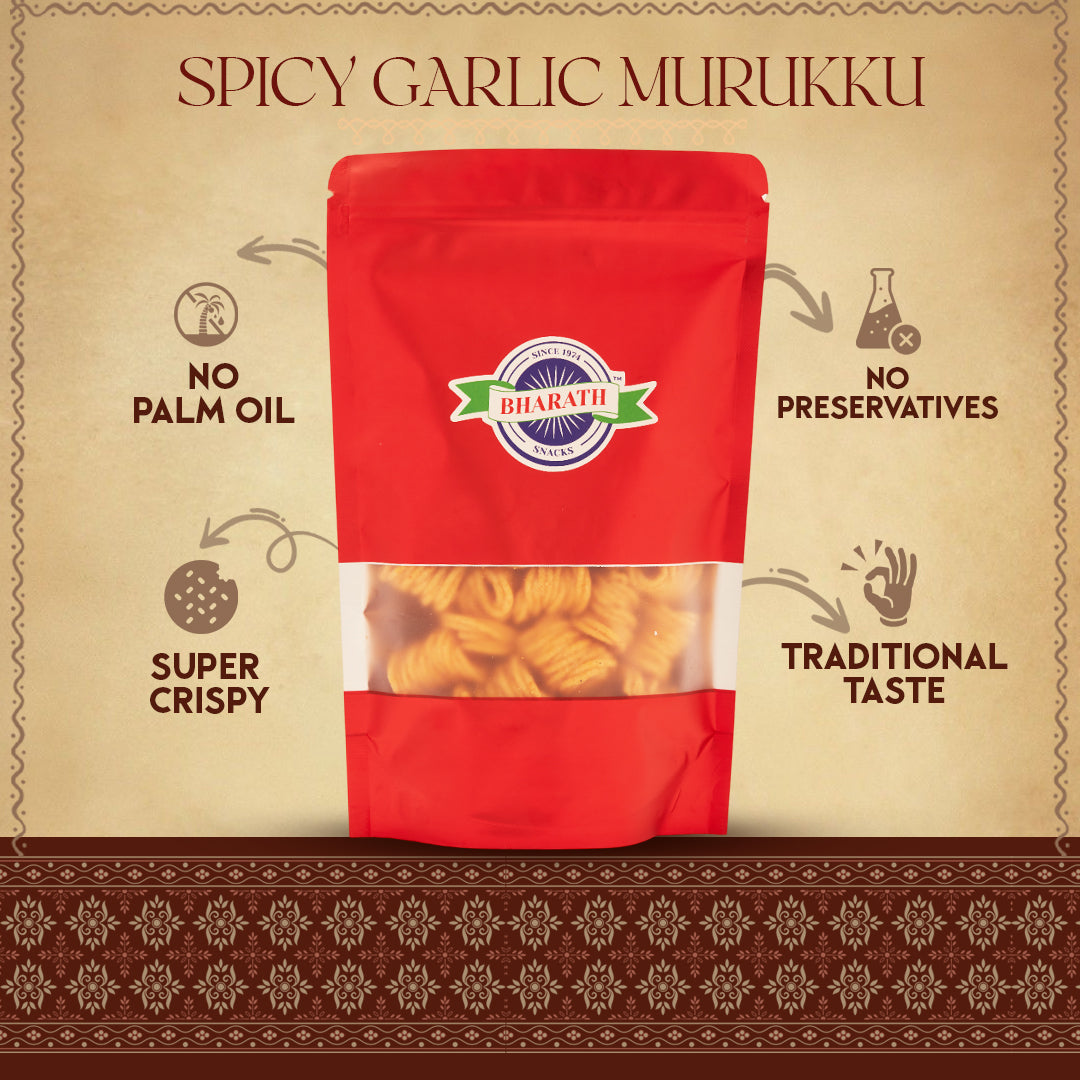 Spicy Garlic Murukku